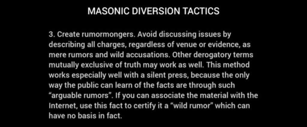 Masonic Diversion Tactics 3