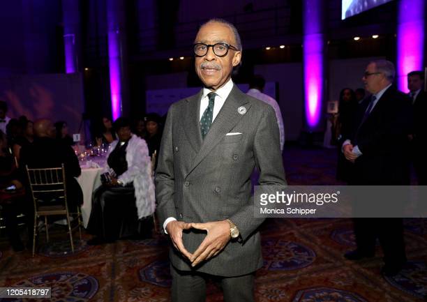 FLASHING THE ILLUMINATI TRIANGLE  NEW YORK, NEW YORK - FEBRUARY 10: Al Sharpton attends the Fifth Annual National CARES Mentoring Movement Gala at Cipriani Wall Street on February 10, 2020 in New York City. (Photo by Monica Schipper/Getty Images for National CARES Mentoring Movement )